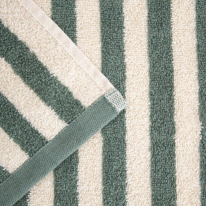 LISTRA Bath Towel in Pistachio Stripes 70x130 cm