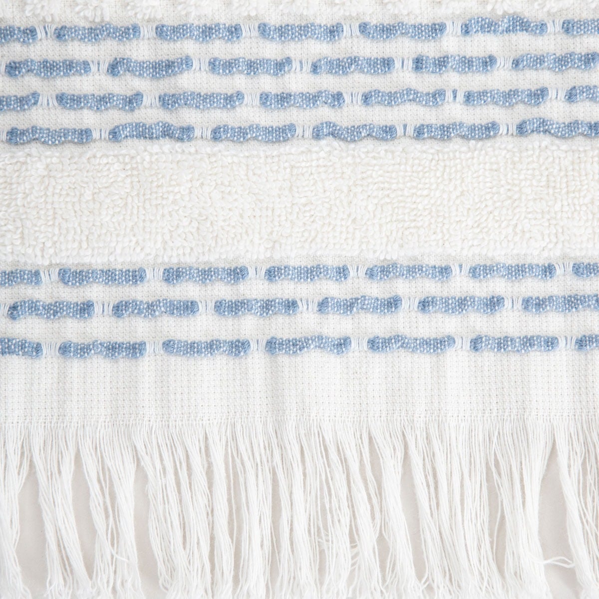 ROSOP Boho Towel with Navy Blue Stripes 70x130 cm