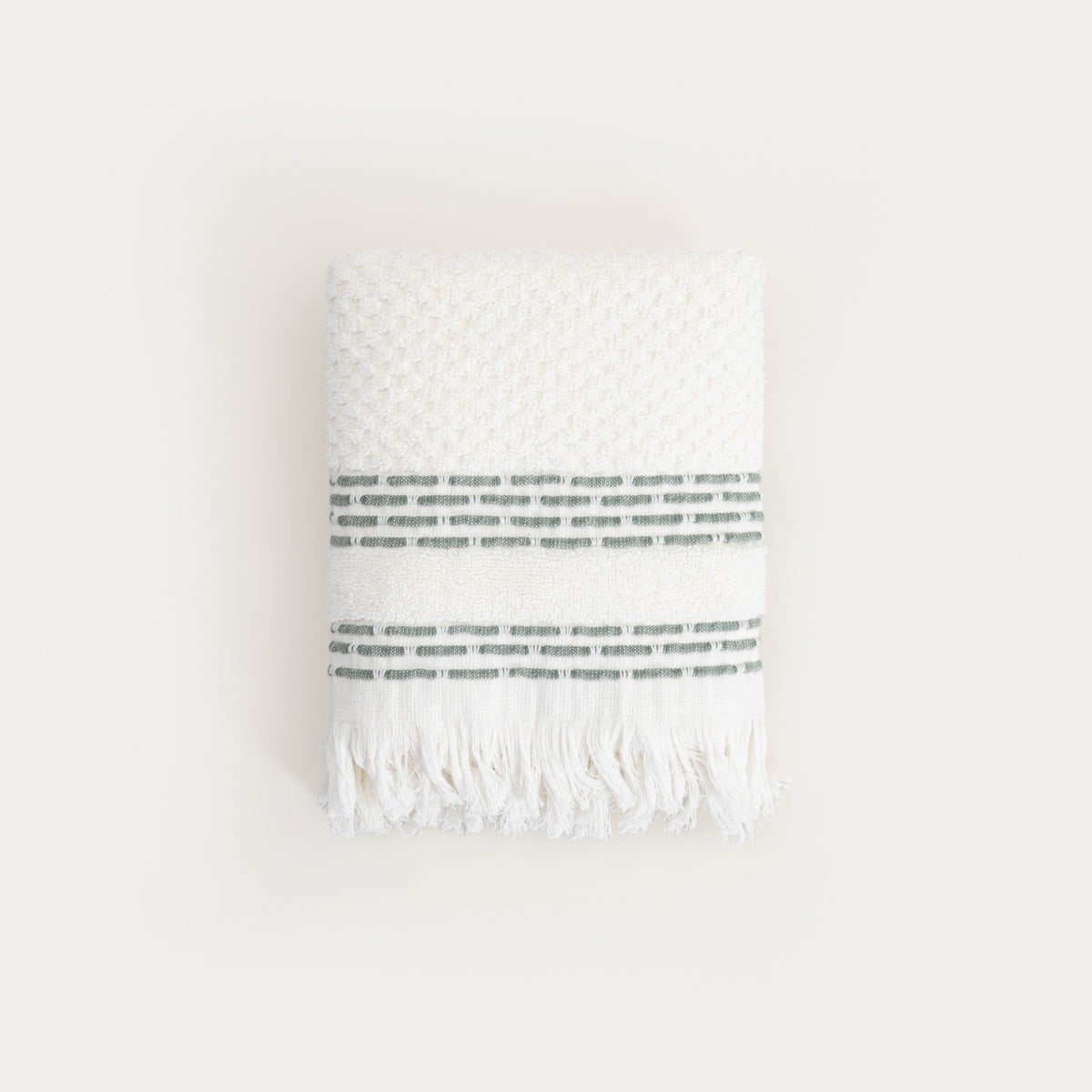 ROSOP Boho Towel with Pistachio Stripes 50x90 cm