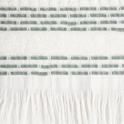 ROSOP Boho Towel with Pistachio Stripes 50x90 cm