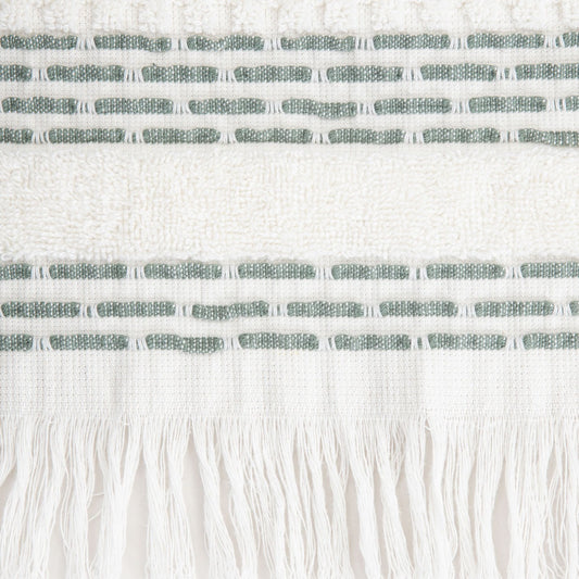 ROSOP Boho Towel with Pistachio Stripes 50x90 cm