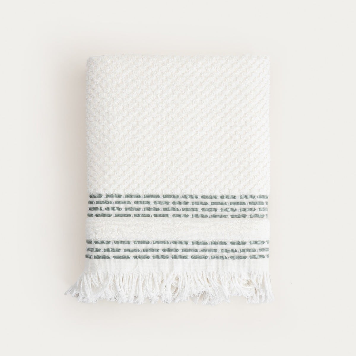 ROSOP Boho Towel with Pistachio Stripes 70x130 cm
