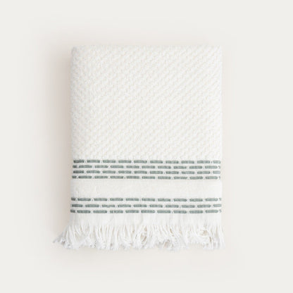 ROSOP Boho Towel with Pistachio Stripes 70x130 cm
