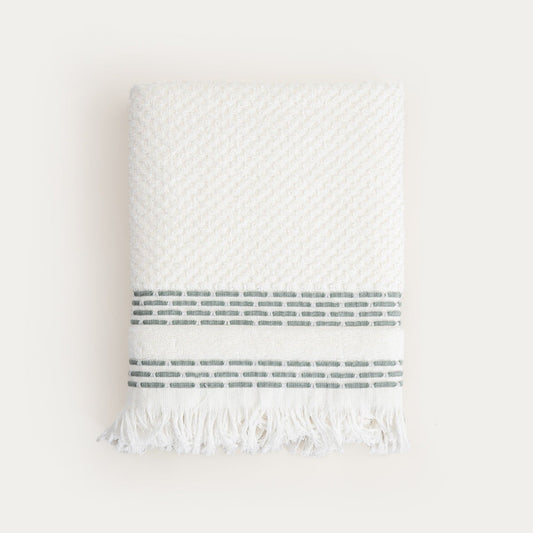 ROSOP Boho Towel with Pistachio Stripes 70x130 cm
