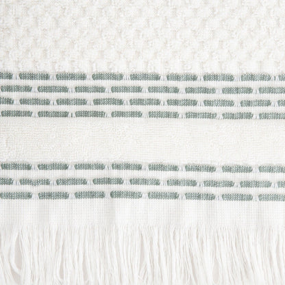 ROSOP Boho Towel with Pistachio Stripes 70x130 cm