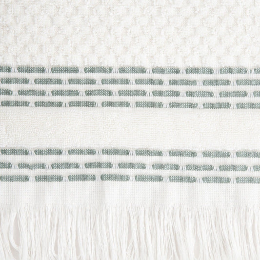 ROSOP Boho Towel with Pistachio Stripes 70x130 cm