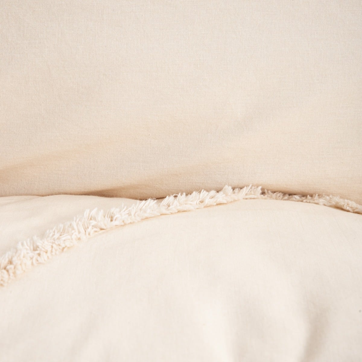 Delia Washed Cotton Beige Duvet Cover Set 160x200 cm