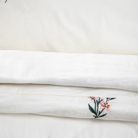 Floral Dream Washed Cotton Bedding Set 160x200 + 2 Pillowcases