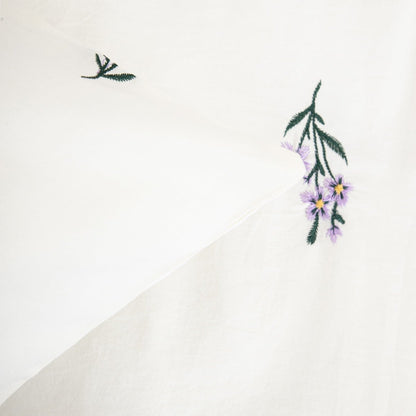 Floral Dream Washed Cotton Bedding Set with Floral Embroidery