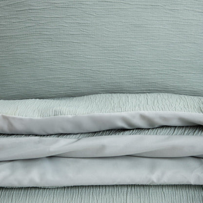 RIVA Microfibre Bedding Set with Decorative Texture Pistachio