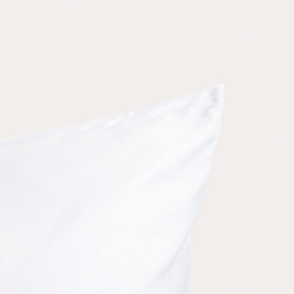 BAMSA Plain Bamboo Satin White Bedding Set 160x200 cm