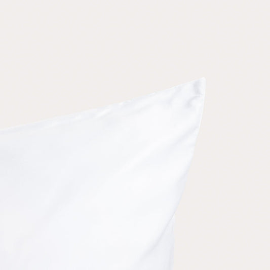 BAMSA Plain Bamboo Satin White Bedding Set 160x200 cm