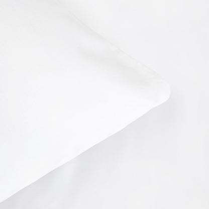 BAMSA Smooth Bamboo Satin White Bedding Set 220x200 + 2x50x60 cm
