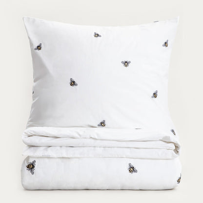 ZELLA Cotton Bedding Set with Bee Embroidery 160x200 cm