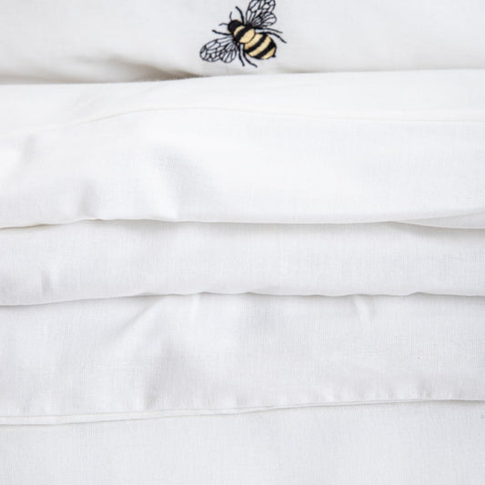 ZELLA Cotton Bedding Set with Bee Embroidery 160x200 cm