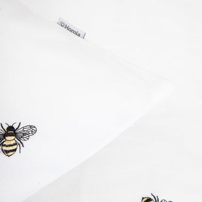 ZELLA Cotton Bedding Set with Bee Embroidery 160x200 cm