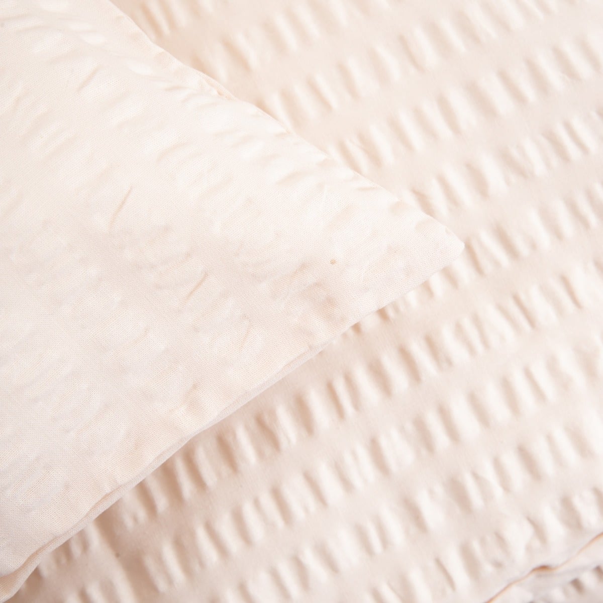 RETIE Cotton Bark Bedding Set Beige 160x200 cm with Pillowcases