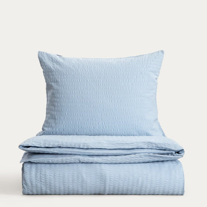 RETIE Cotton Bark Blue Bedding Set 220x200 cm with Pillowcases