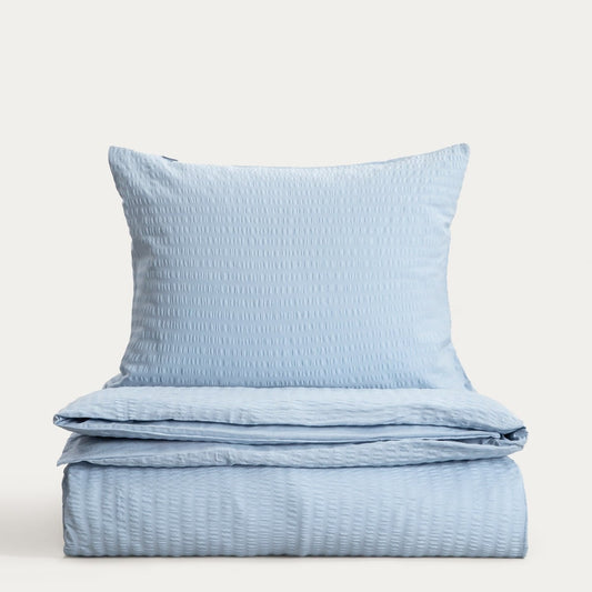 RETIE Cotton Bark Blue Bedding Set 220x200 cm with Pillowcases
