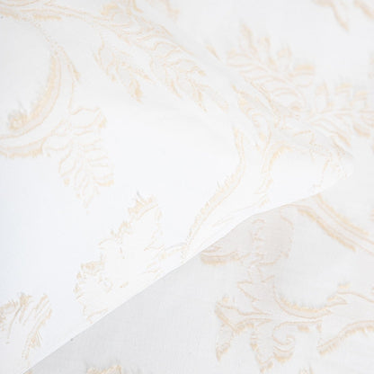 JAKAD Cotton Jacquard Bedding Set White and Beige 160x200 cm
