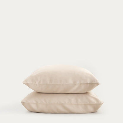 BAMSA Bamboo Satin Pillowcases Set of Two Beige 50x60 cm