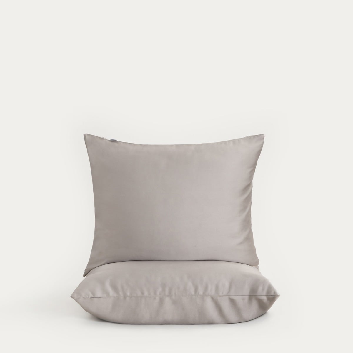 BAMSA Bamboo Satin Grey Pillowcases Set of Two 50x60 cm