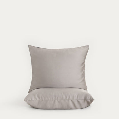 BAMSA Bamboo Satin Grey Pillowcases Set of Two 50x60 cm