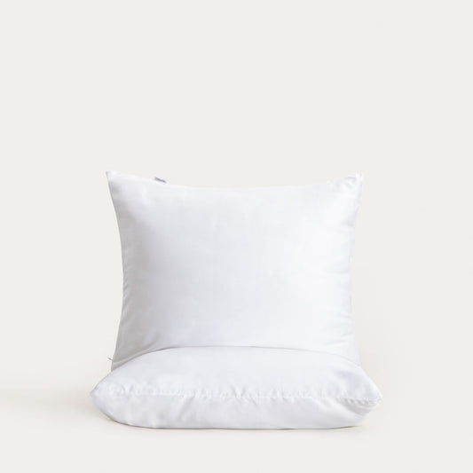 BAMSA Bamboo Satin Pillowcases Set of Two in White 50x60 cm