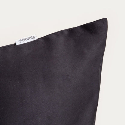 Set of Two BAMSA Babus Satin Black Pillowcases 50x60 cm