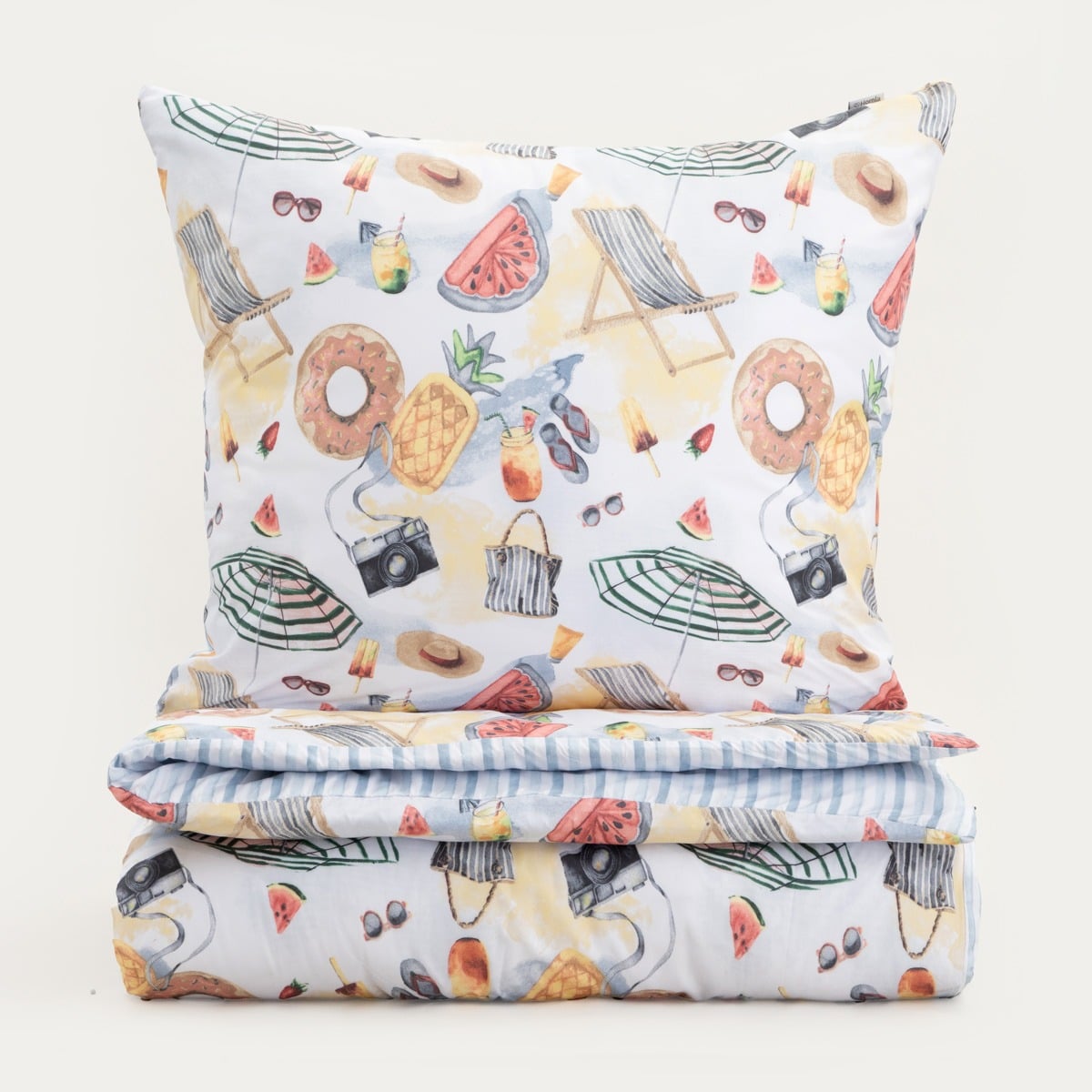 PLAYA Double-Sided Microfibre Bedding Set 160x200 cm with Pillowcases