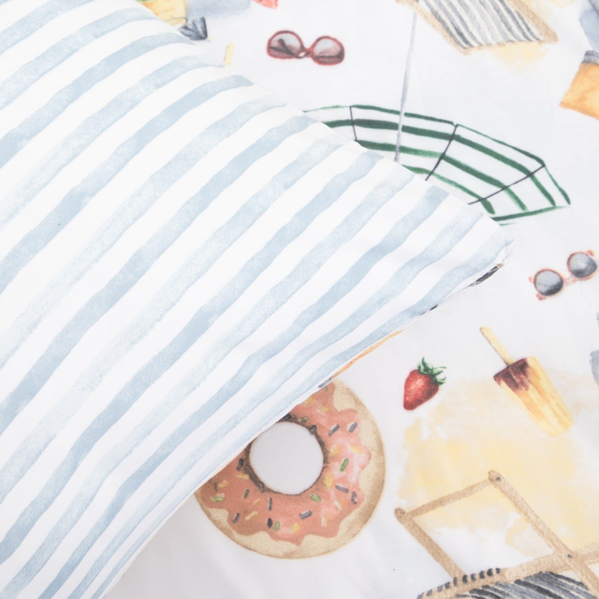 PLAYA Double-Sided Microfibre Bedding Set 160x200 cm with Pillowcases