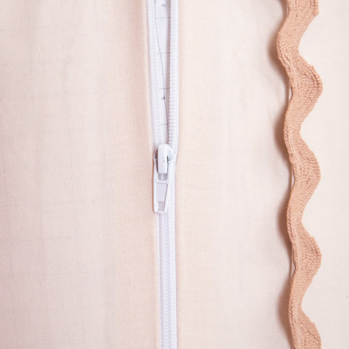 VELA Cotton Bedding Set Beige with Decorative Piping 220x200 cm