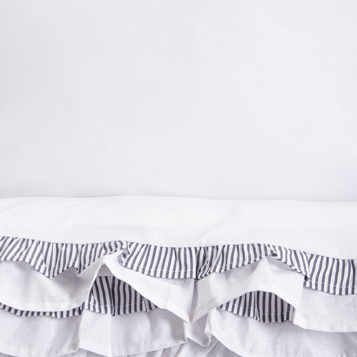 TESSIA Cotton Duvet Set with Double Frill 160x200 cm