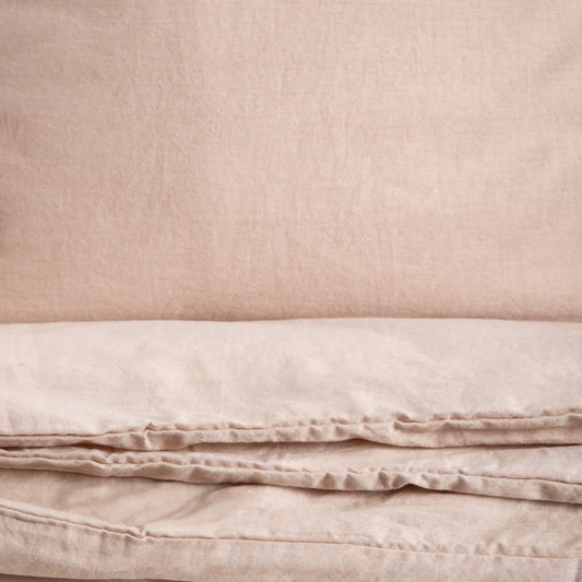 AVELIA Beige Viscose-Blend Satin Bedding Set 160x200 + 2 Pillowcases