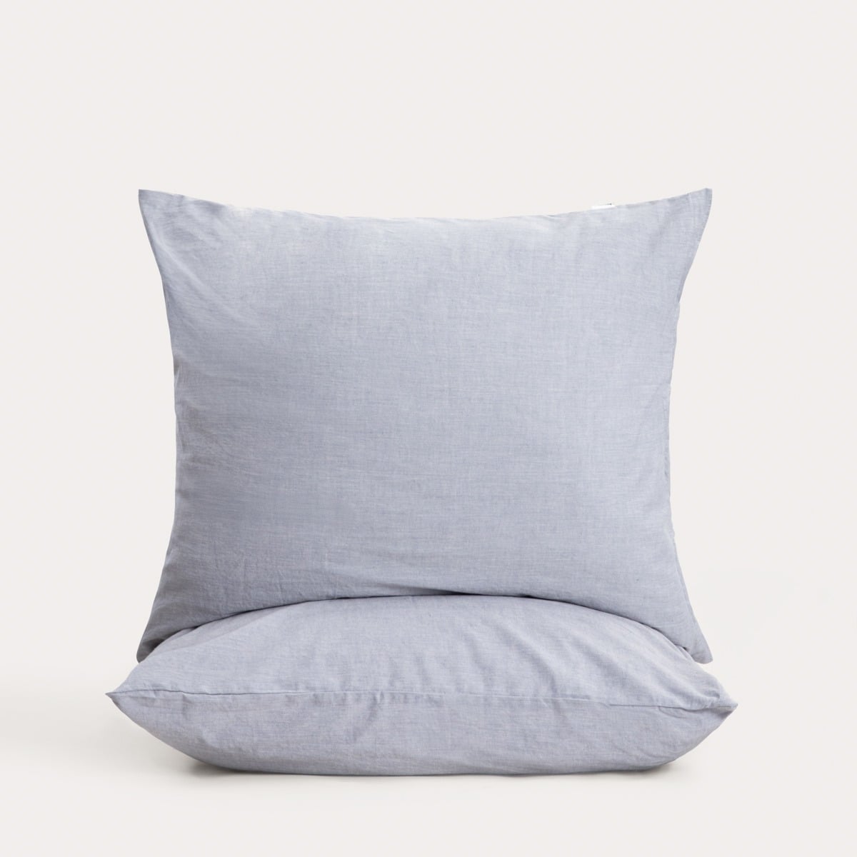 Set of Two GOSSY Cotton Pillowcases in Dyed Blue Threads