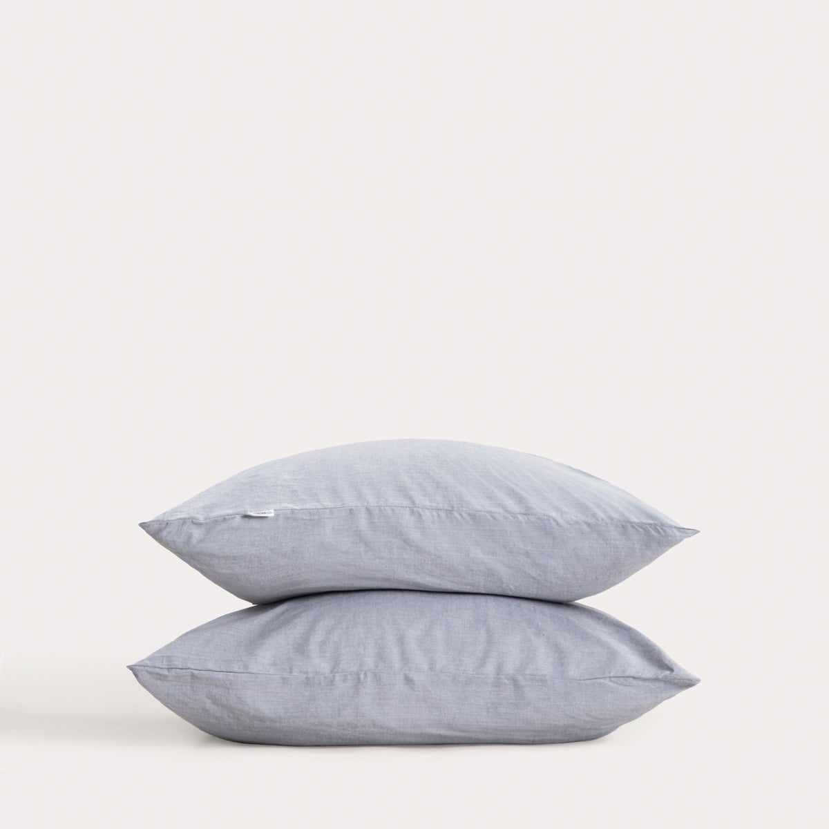 Set of Two GOSSY Cotton Pillowcases in Dyed Blue Threads