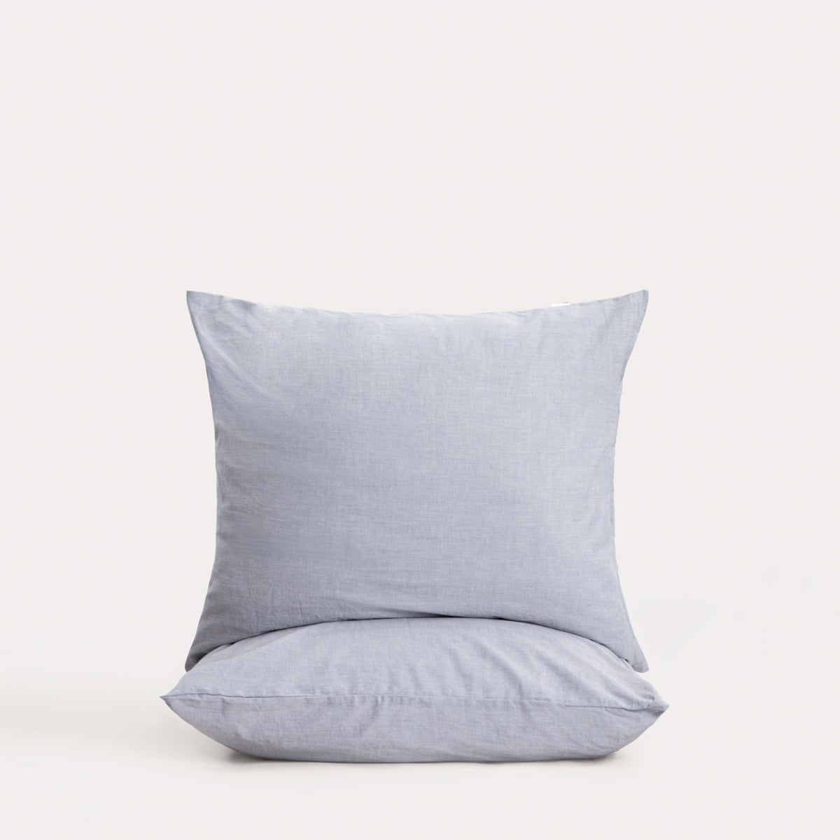 Set of Two GOSSY Cotton Pillowcases in Dyed Blue Threads