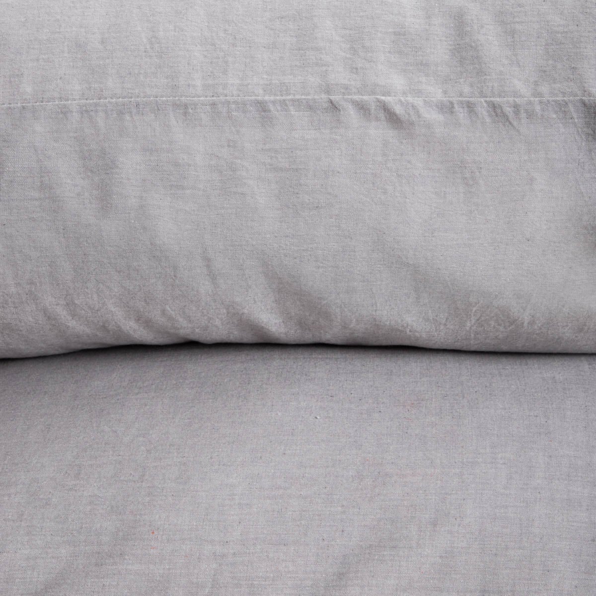 Set of Two GOSSY Cotton Pillowcases in Dyed Grey 70x80 cm
