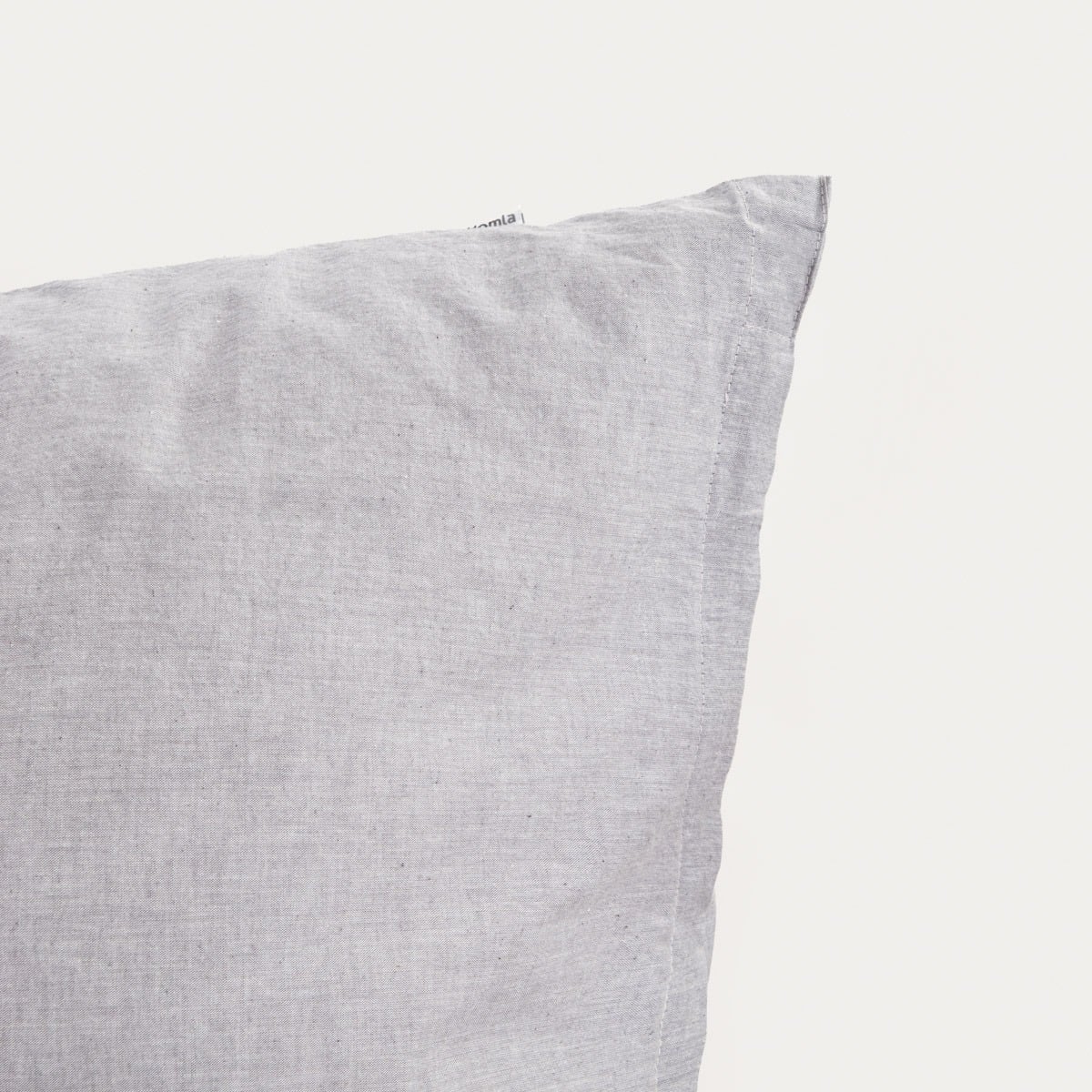 Set of Two GOSSY Cotton Pillowcases in Dyed Grey 70x80 cm