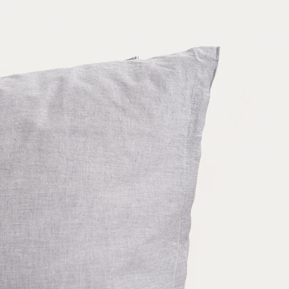 Set of Two GOSSY Cotton Pillowcases in Dyed Grey 70x80 cm