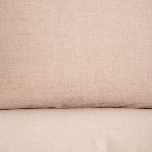Set of Two GOSSY Cotton Pillowcases in Dyed Beige Threads 70x80 cm