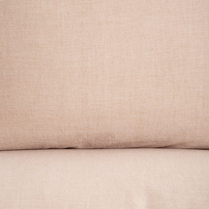 Set of Two GOSSY Cotton Pillowcases in Dyed Beige Threads