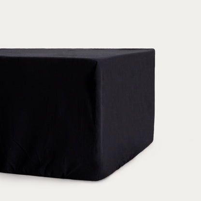 LAUKO Renforce Black Fitted Bed Sheet 160x200 cm