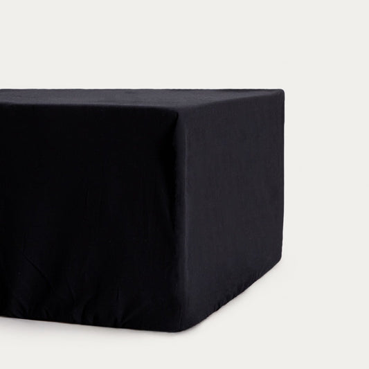 LAUKO Renforce Black Fitted Bed Sheet 160x200 cm