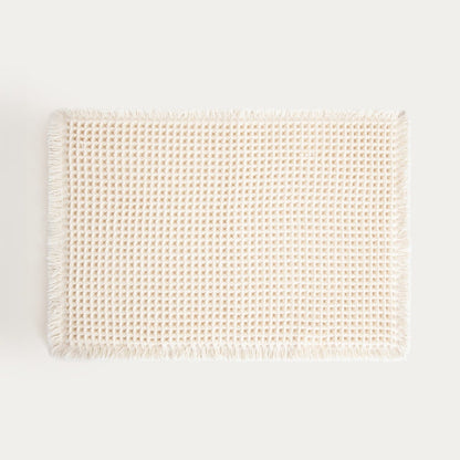 VAFFEL Waffle-Textured Bathroom Rug 40x60 cm