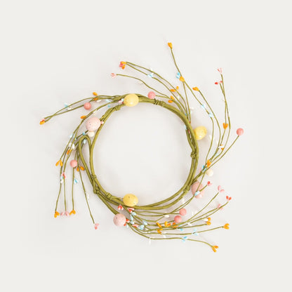 Easter Wreath TAZIA with Coloured Basil and Eggs 20 cm