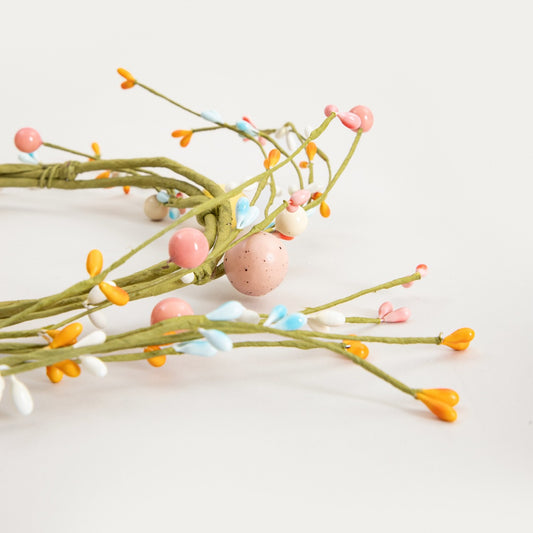 Easter Wreath TAZIA with Coloured Basil and Eggs 20 cm