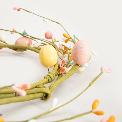 Easter Wreath TAZIA with Coloured Basil and Eggs 20 cm
