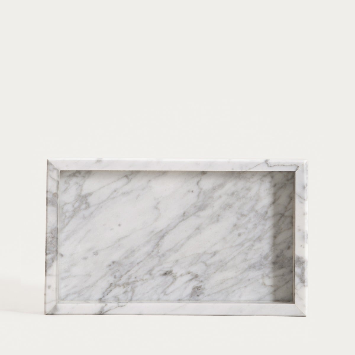 MARMURI Marble White Decorative Tray 25x15x3 cm
