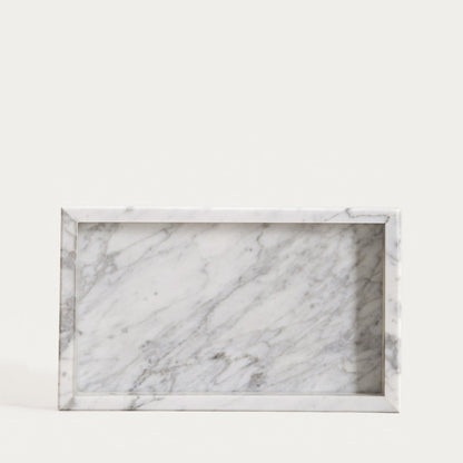 MARMURI Marble White Decorative Tray 25x15x3 cm
